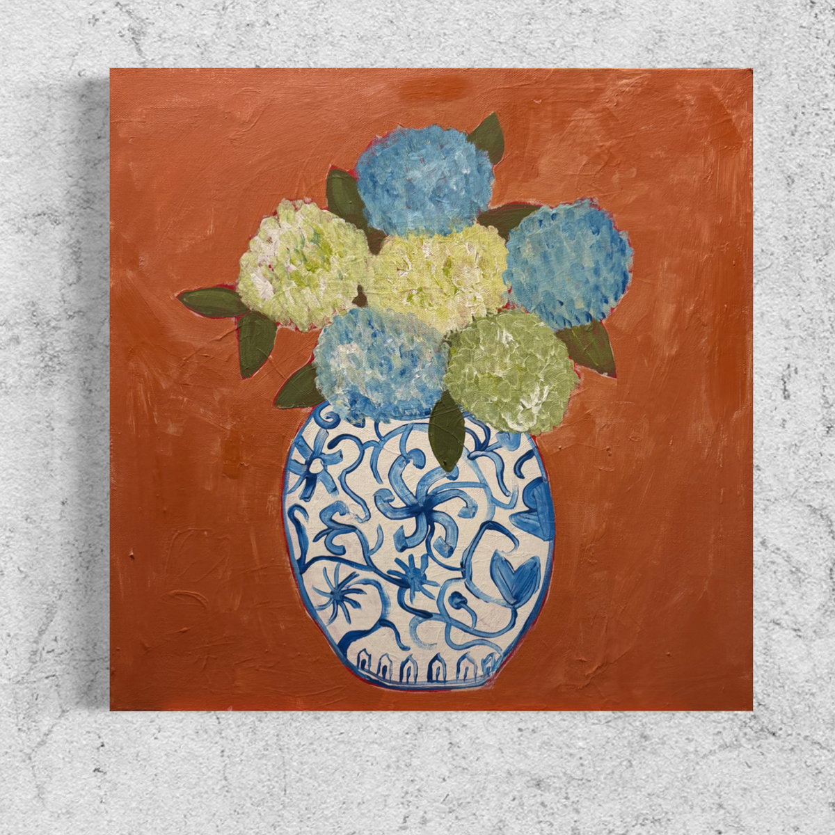 Hydrangeas in a Ginger Jar