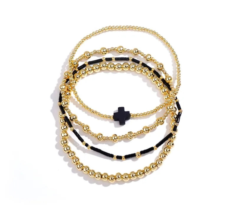 Colorful Set of Beaded Bracelets