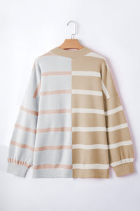 *WEBSITE EXCLUSIVE* Hannah Stripe Exposed Seam Loose Sweatshirts