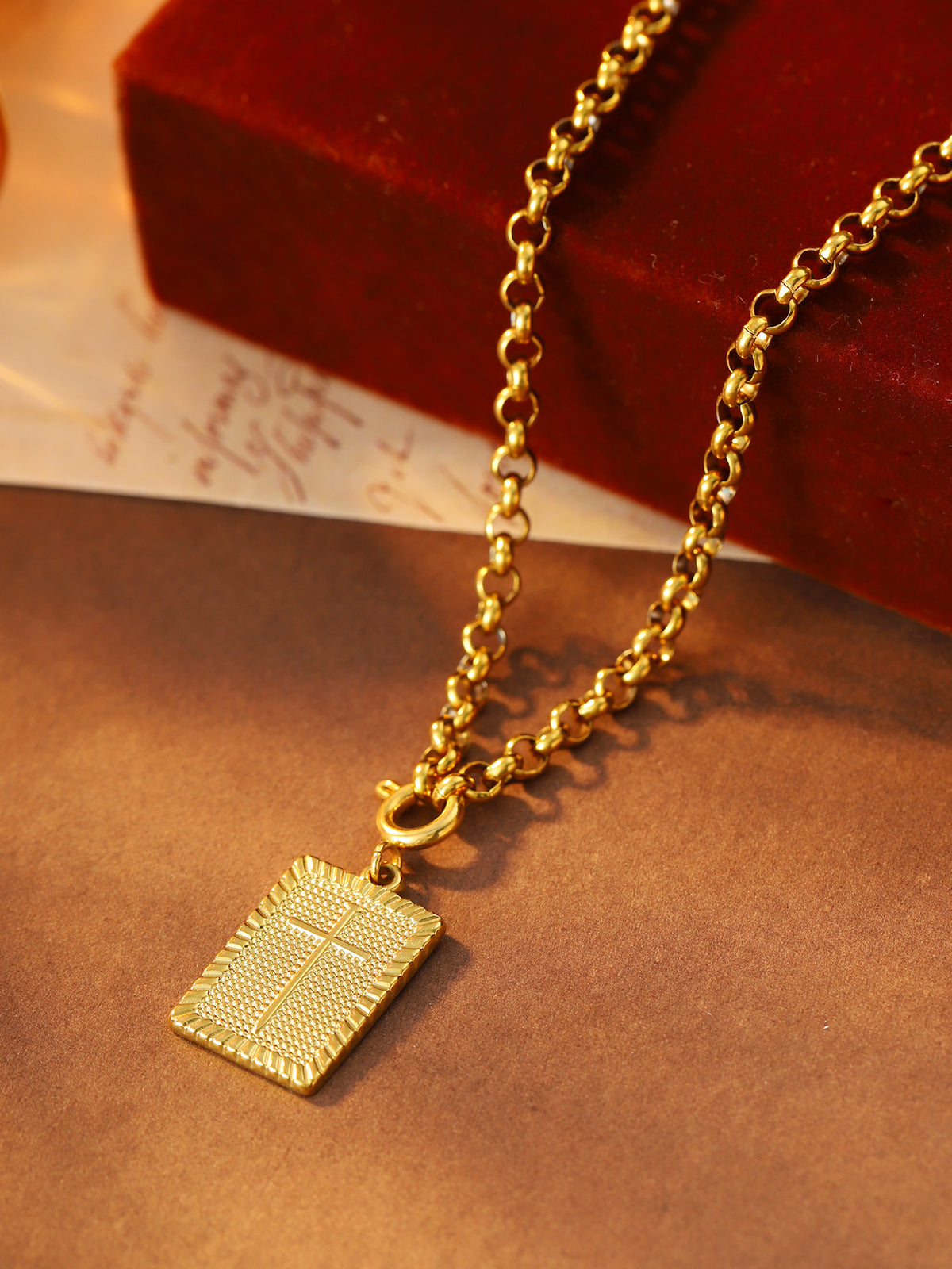 Gold Front Closure Necklace
