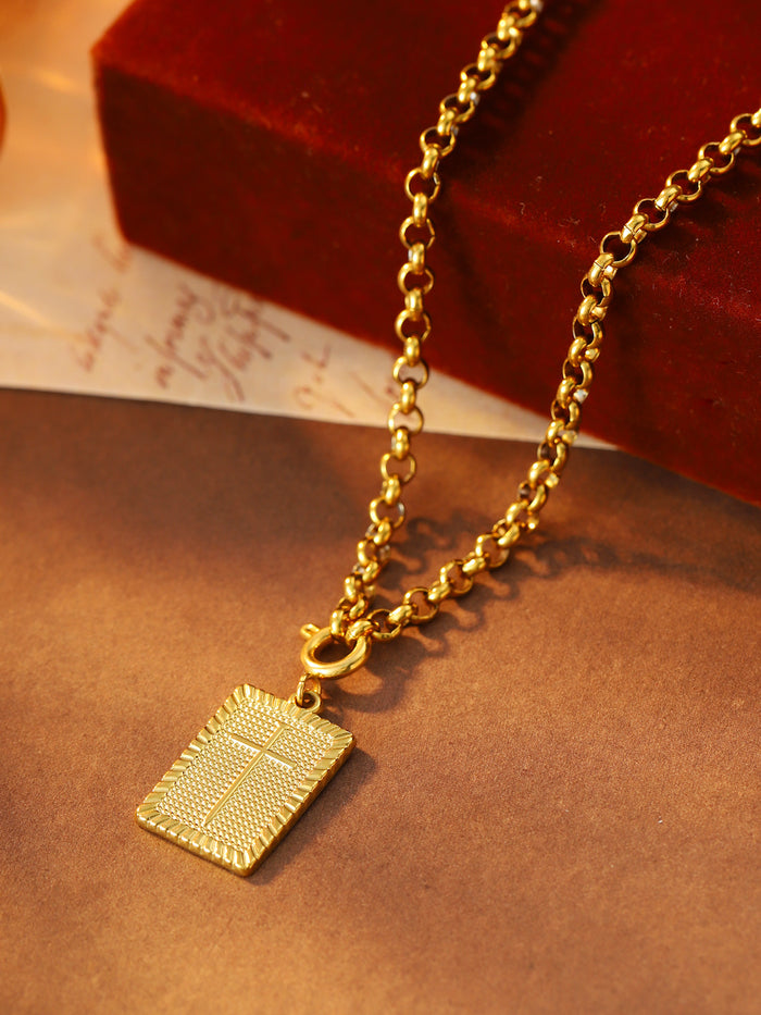 Gold Front Closure Necklace