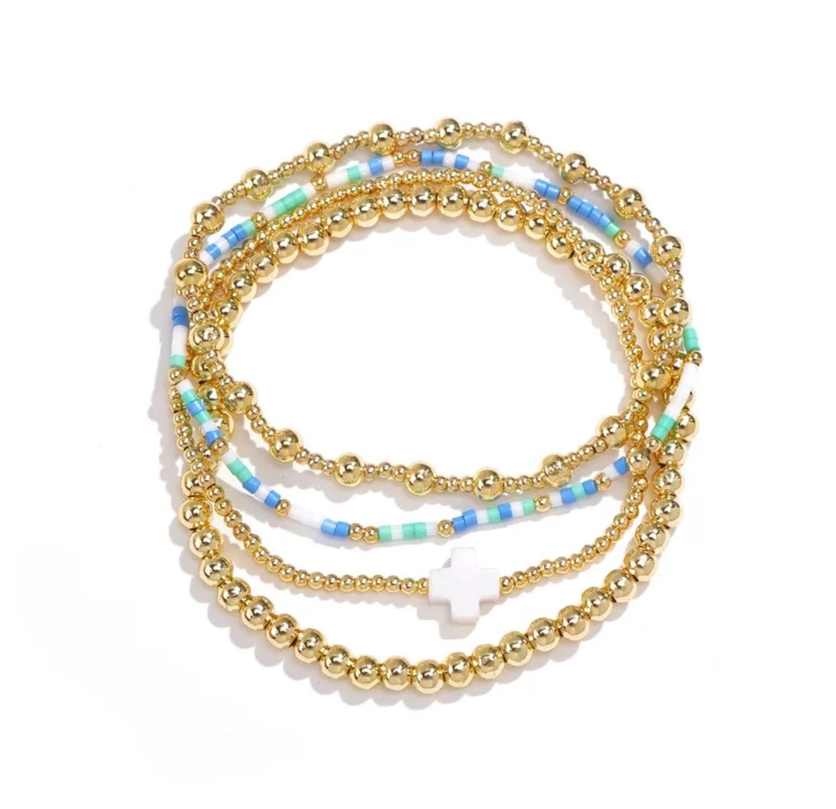 Colorful Set of Beaded Bracelets