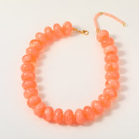 Light Orange Chunky Bead Necklace