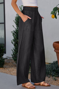 *WEBSITE EXCLUSIVE*  Landry Smocked High Waist Wide Leg Jeans