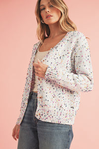 *WEBSITE EXCLUSIVE*  Sabrina Confetti Knit Cropped Cardigan