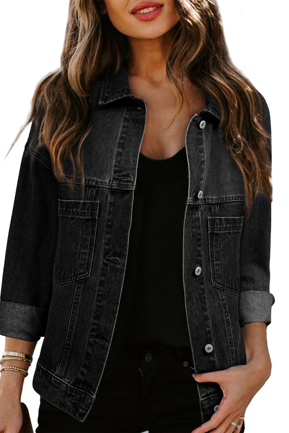 *WEBSITE EXCLUSIVE* Emma Oversized Pocketed Denim Jacket