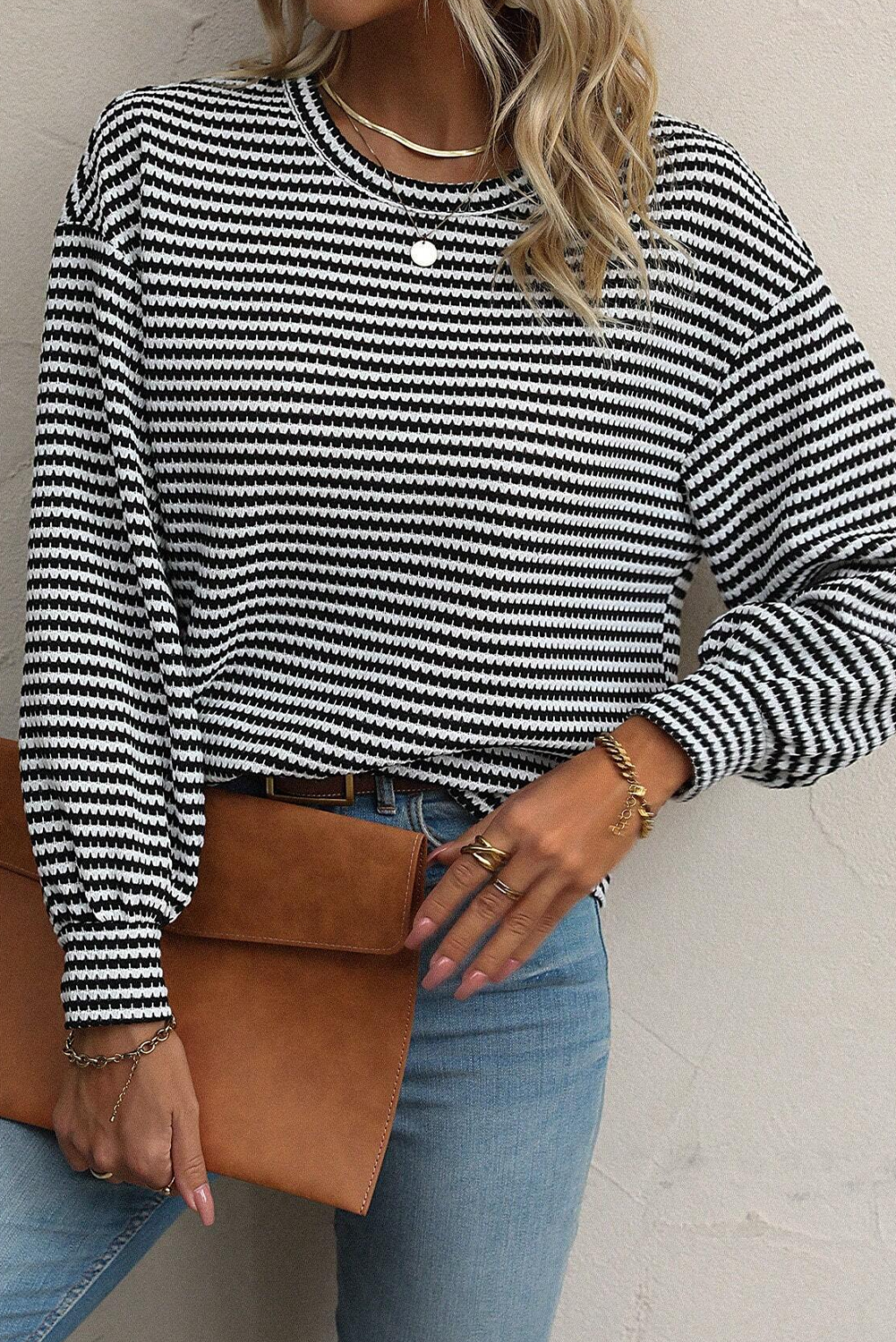 *WEBSITE EXCLUSIVE* Striped Long Sleeve Top