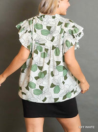 *Available in Store* Floral Print Blouse Green