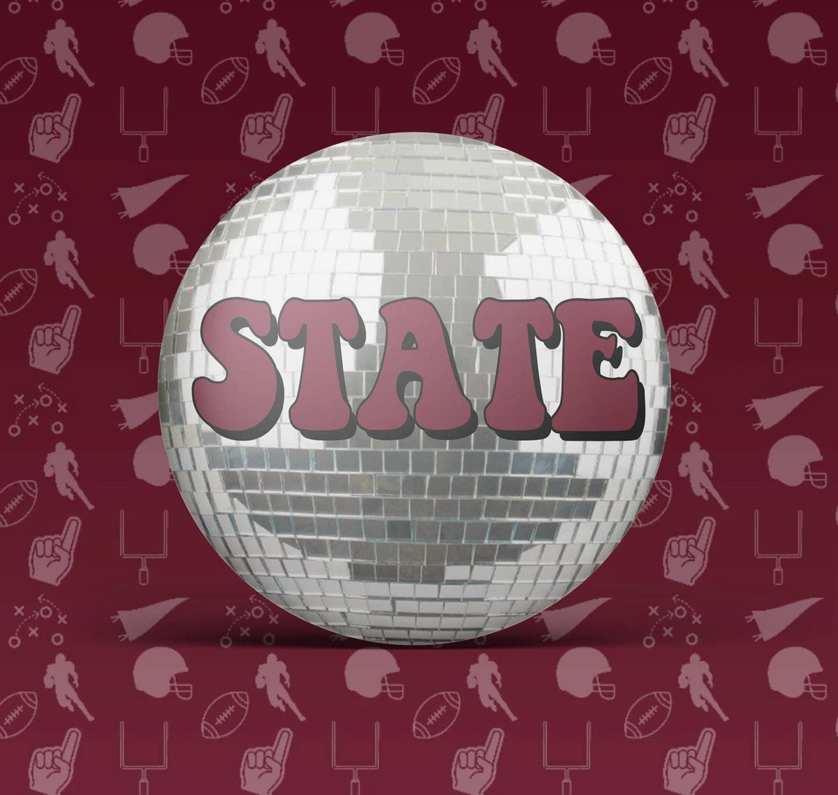 State Disco Ball Game Day Button