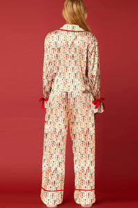 Estimated Ship Date 11/27 *Website Exclusive* Khaki Nutcracker Long Sleeve Christmas Pajama Sets