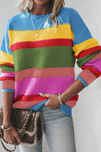 *WEBSITE EXCLUSIVE* Colorblock  Crew Neck Sweater