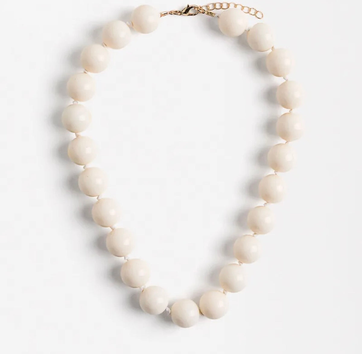 Ivory Chunky Bead Necklace (FW)