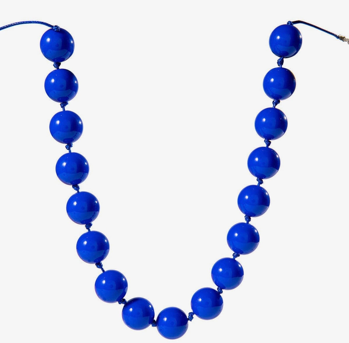 Muted Color Big Bead Necklace