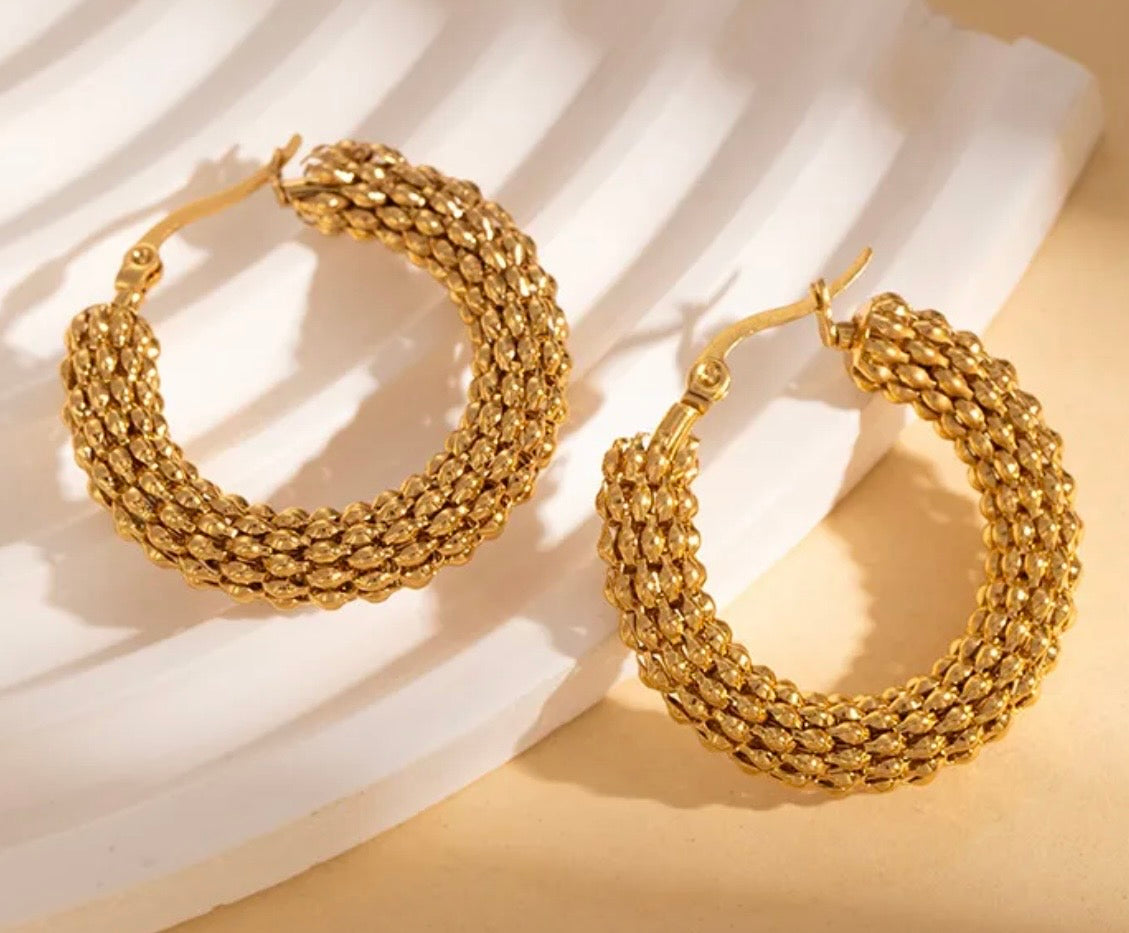 Gold Twist Earrings (FW)