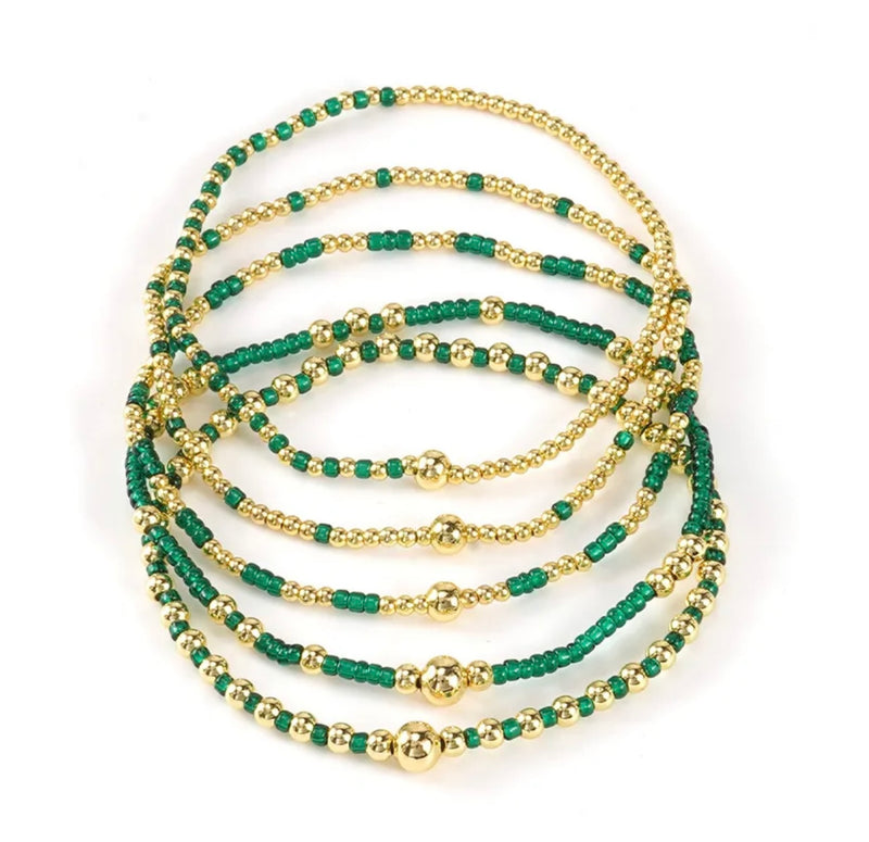 Seed Bead Colorful Bracelet Set