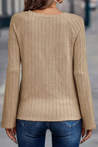 *WEBSITE EXCLUSIVE* Textured Knit Long Sleeve Top