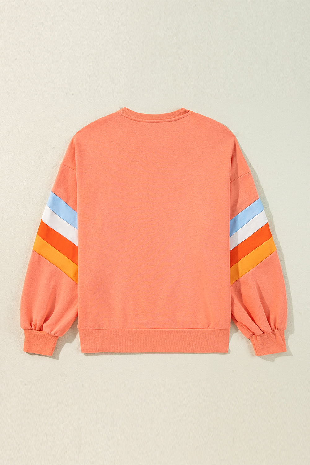 *WEBSITE EXCLUSIVE*  Patchwork Drop Sleeve Loose Sweatshirt