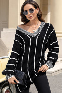 *WEBSITE EXCLUSIVE*  V Neck Loose Tunic Sweater