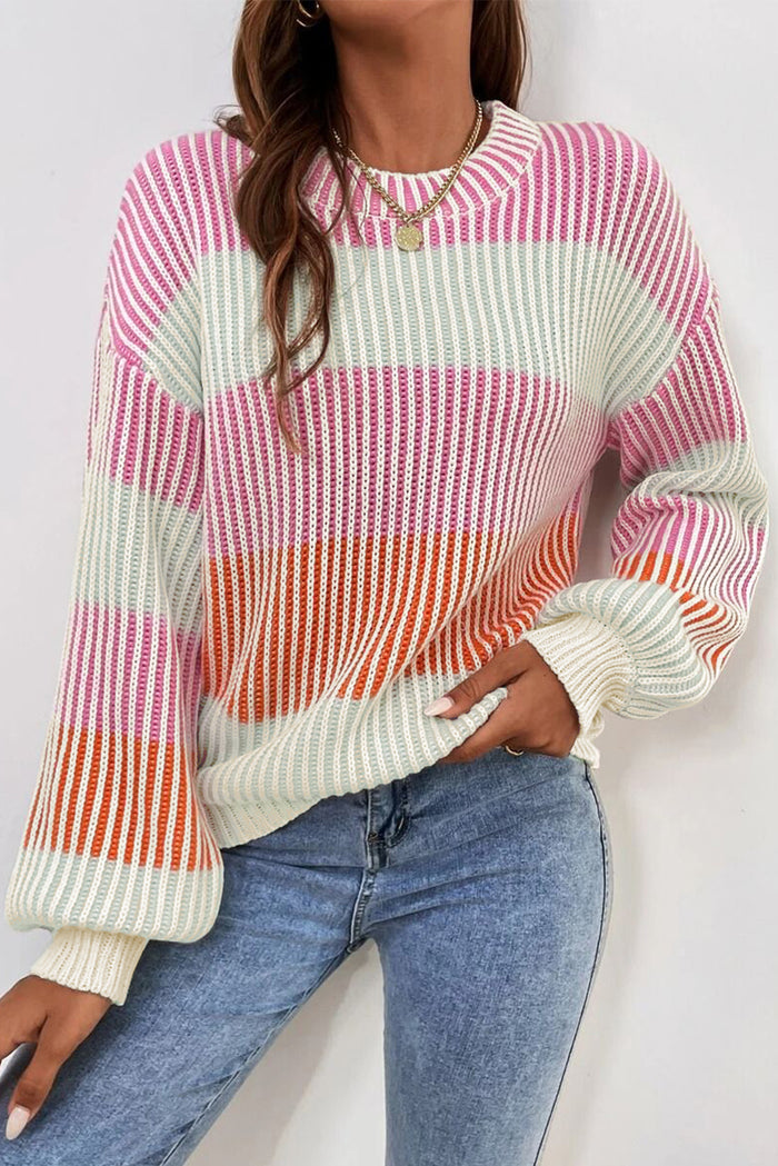 *WEBSITE EXCLUSIVE* Colorblock Knit Sweater