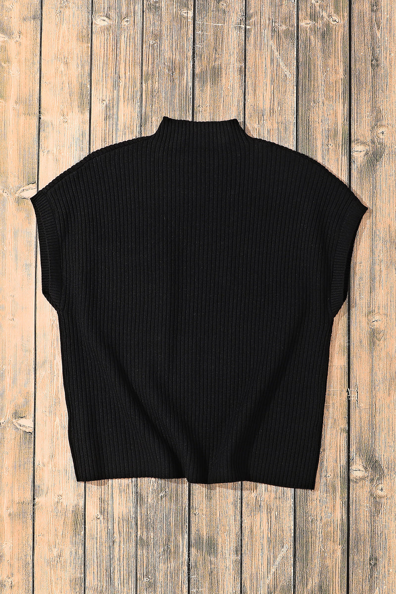 *Website Exclusive* Lee Patch Pocket Ribbed Knit Short Sleeve Sweater