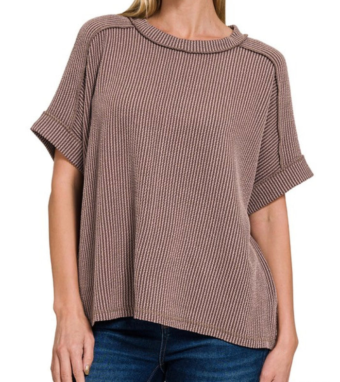 Brown Raised Rib Shirt