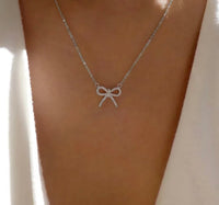 Gold or Silver Bow Necklace (FW25)