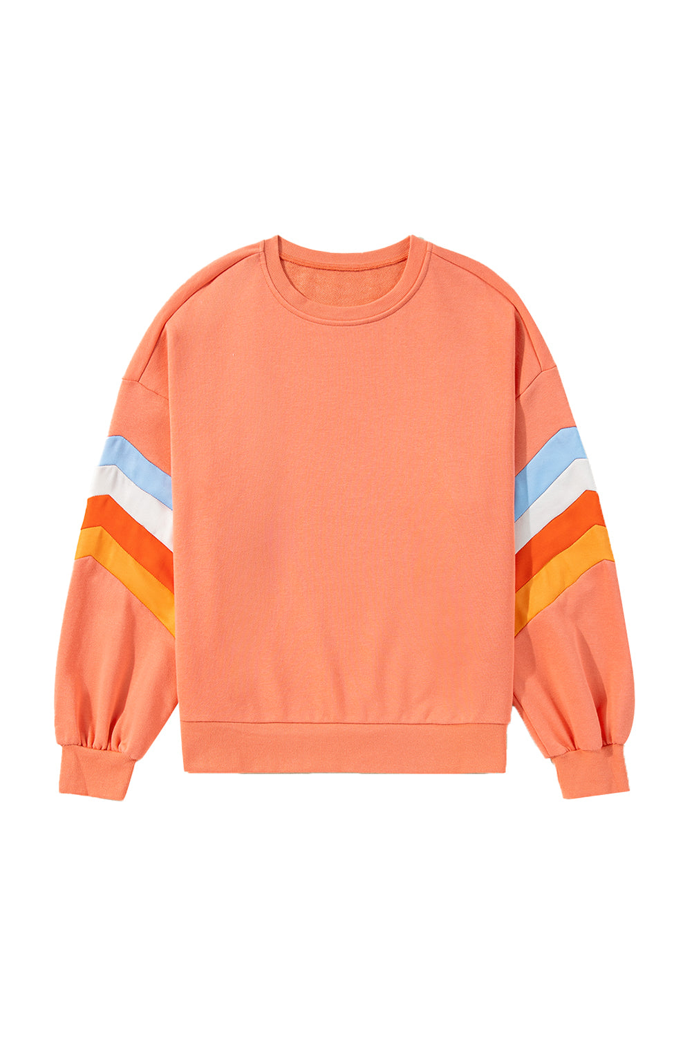 *WEBSITE EXCLUSIVE*  Patchwork Drop Sleeve Loose Sweatshirt