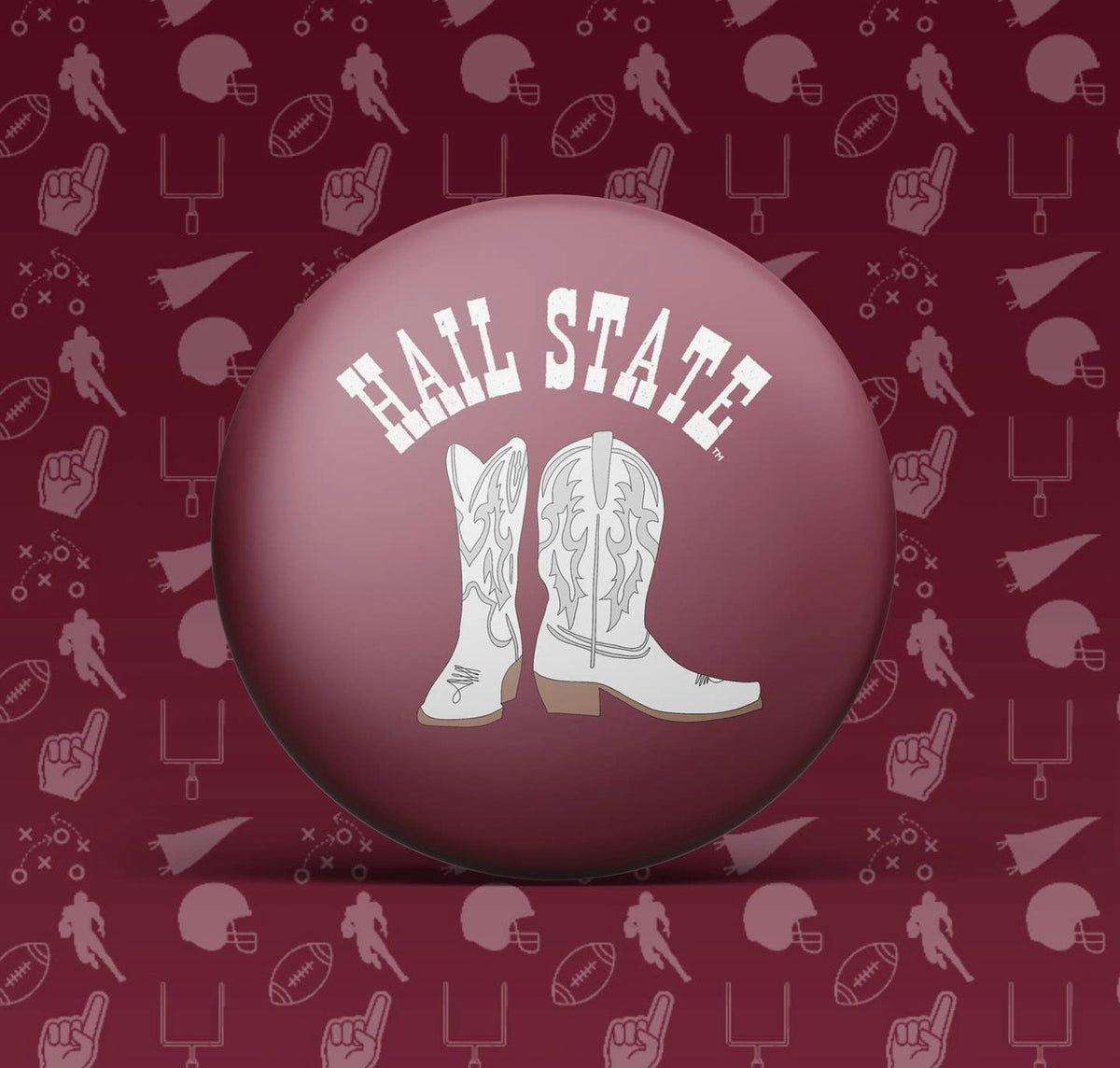 Hail State Tailgate Game Day Button