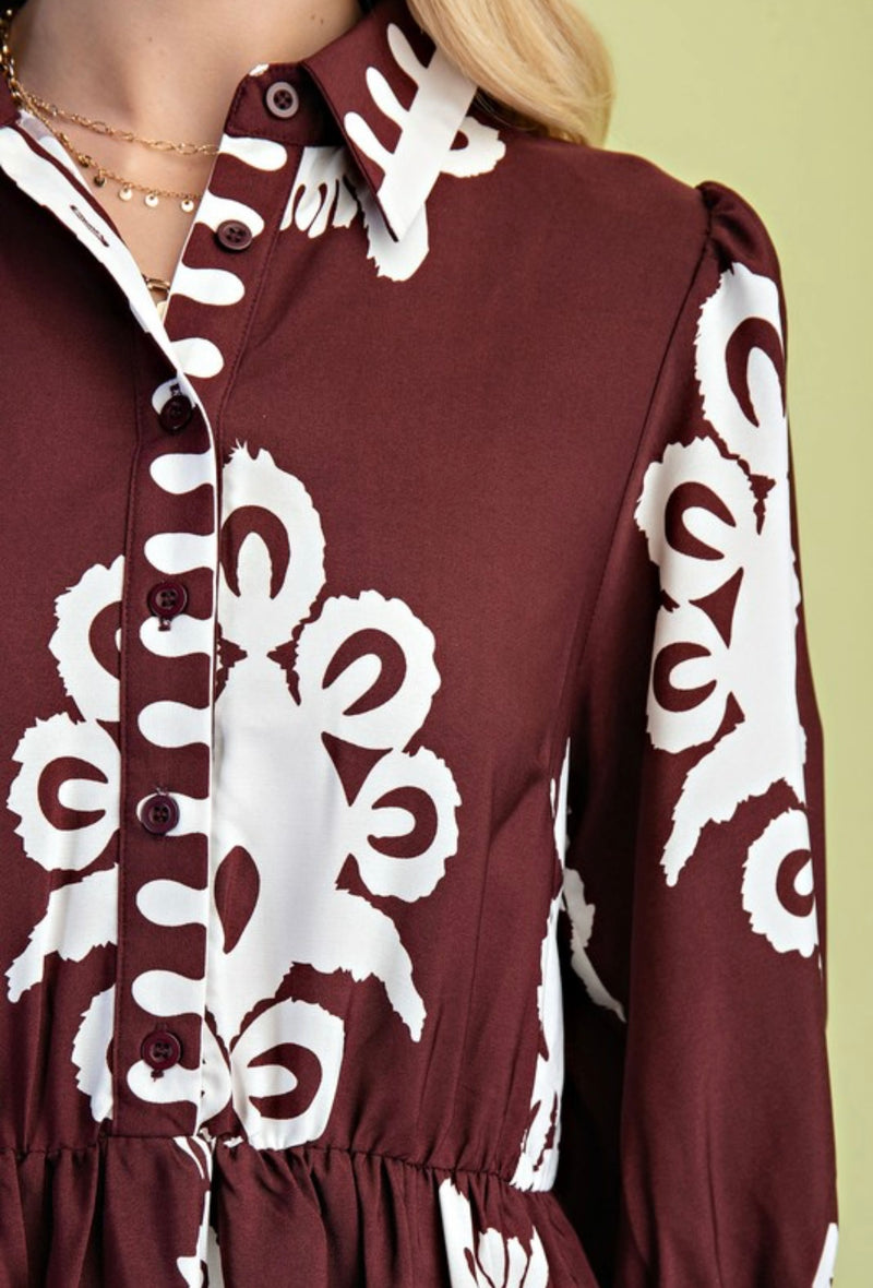 Burgundy Midi Dress