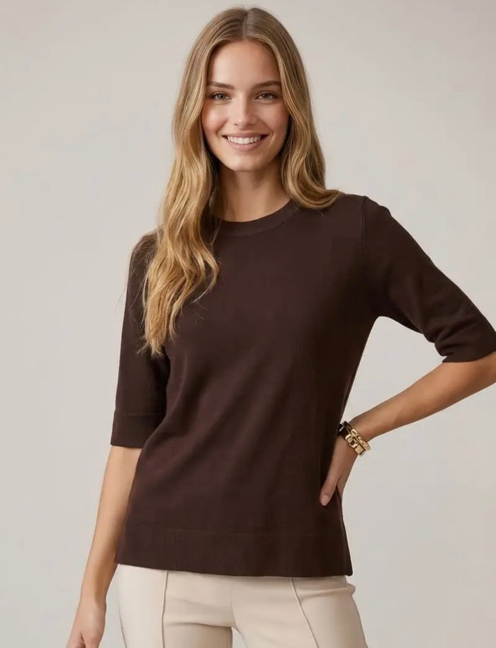 Espresso Short Sleeve Sweater