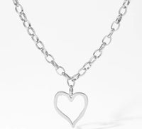 Gold OR Silver Open Heart Necklace