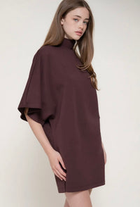 Maroon Batwing Dress