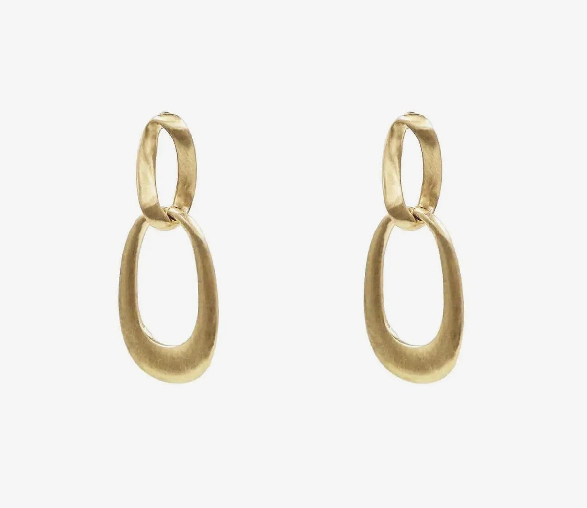 Matte Gold Double Loop Earrings