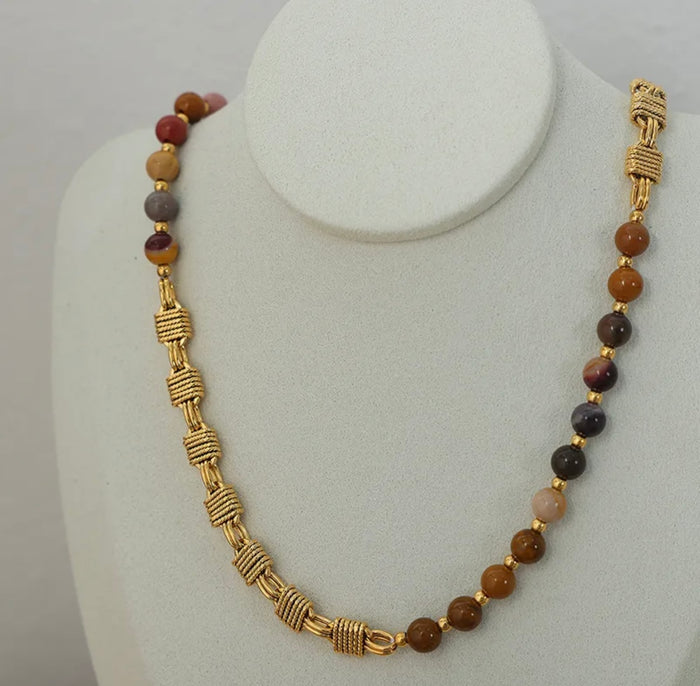 Autumn Colored Stone Necklace (FW)