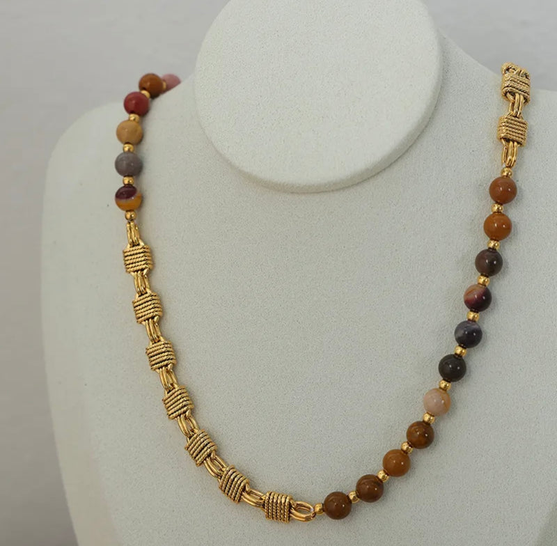 Autumn Colored Stone Necklace (FW)
