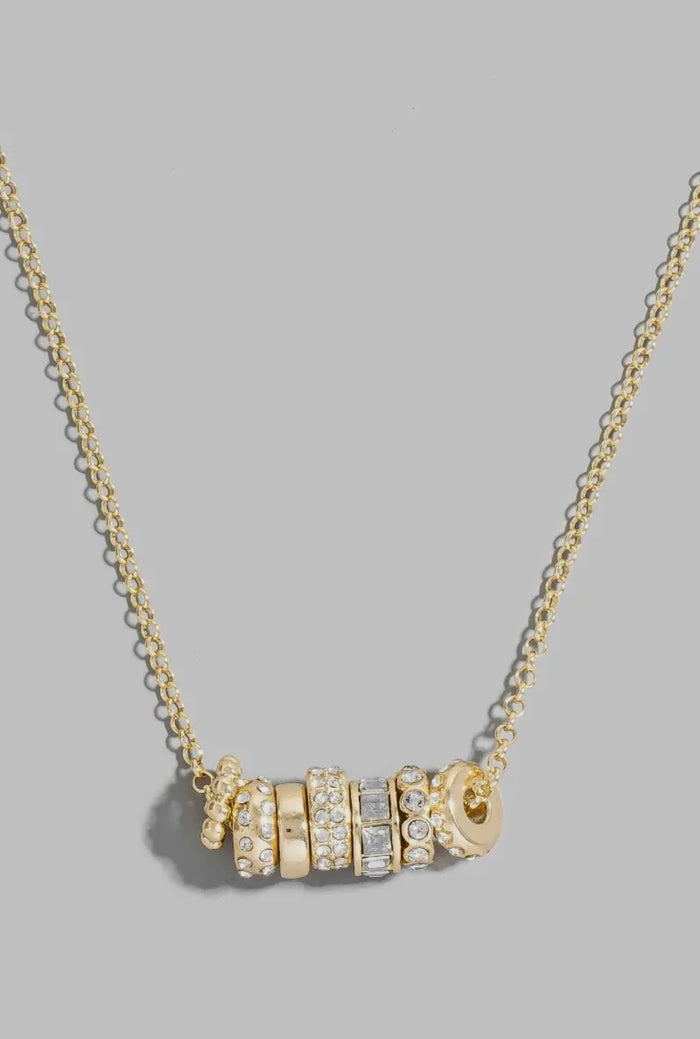 Gold CZ Ring Necklace
