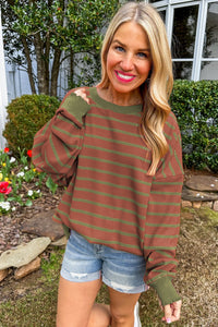 *WEBSITE EXCLUSIVE* Birdie Stripe Loose Sweater