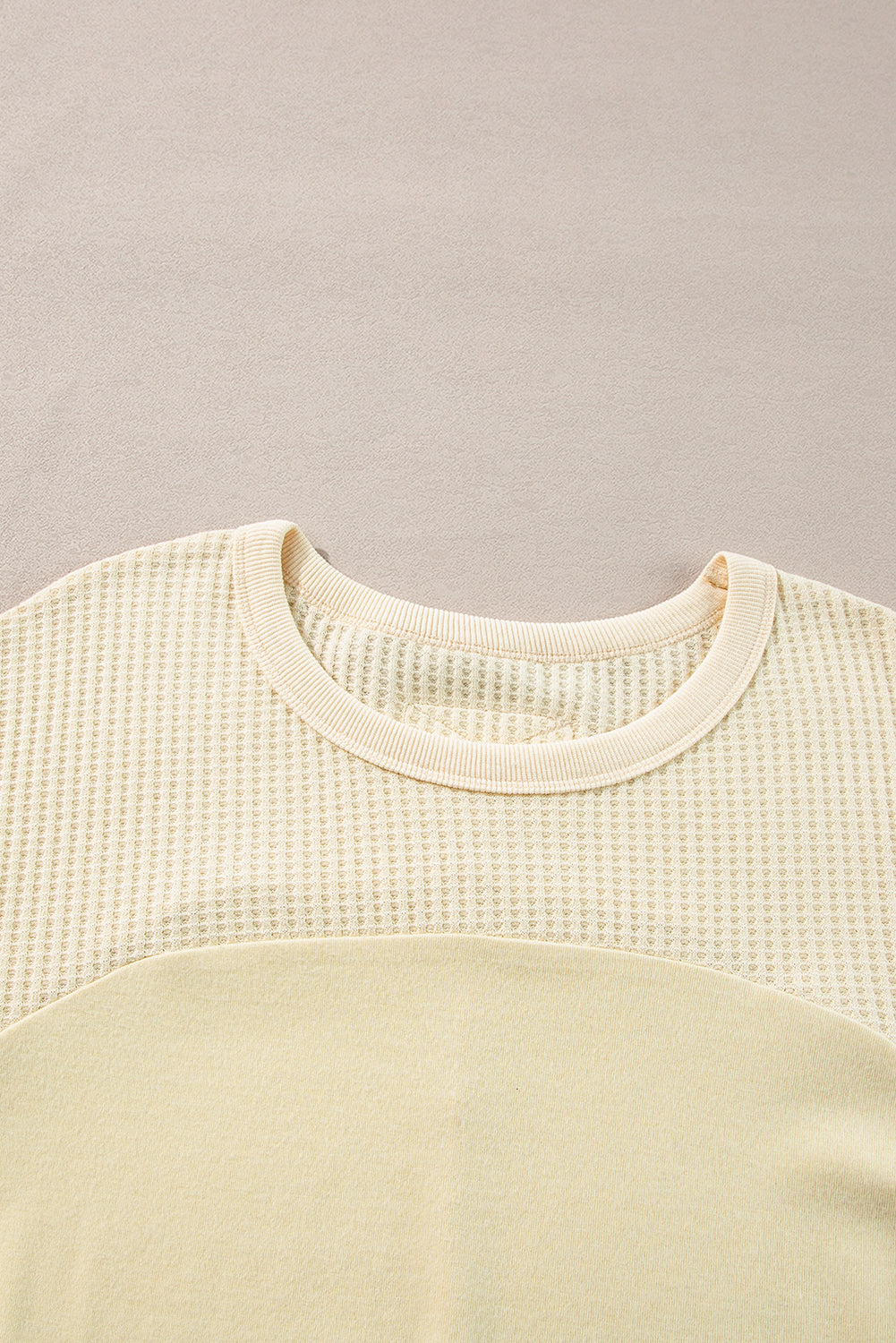 *WEBSITE EXCLUSIVE* Beige Thermal Long Sleeve Top