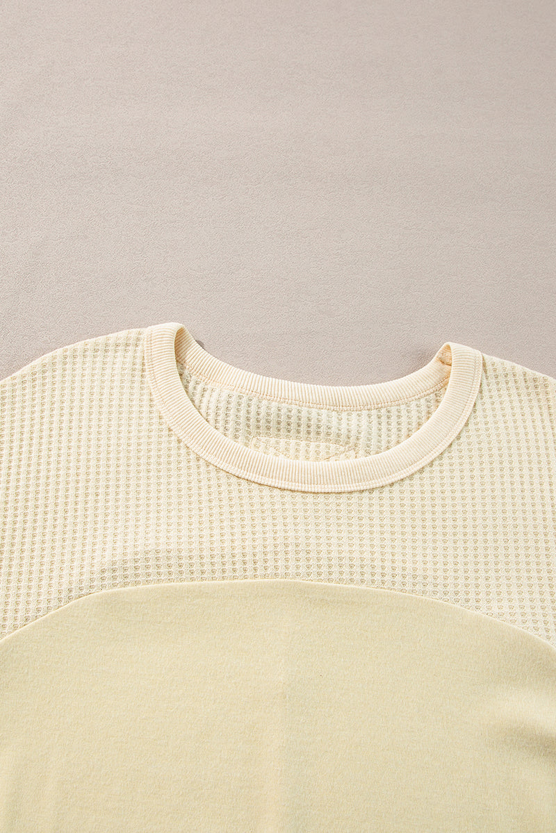 *WEBSITE EXCLUSIVE* Beige Thermal Long Sleeve Top