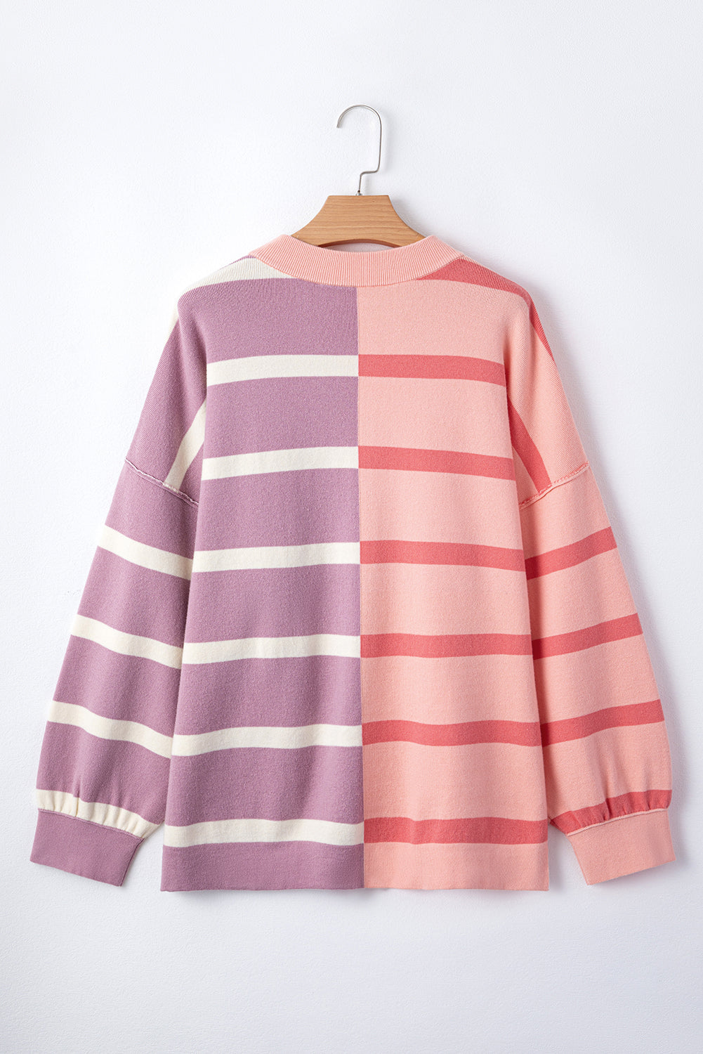 *WEBSITE EXCLUSIVE* Hannah Stripe Exposed Seam Loose Sweatshirts