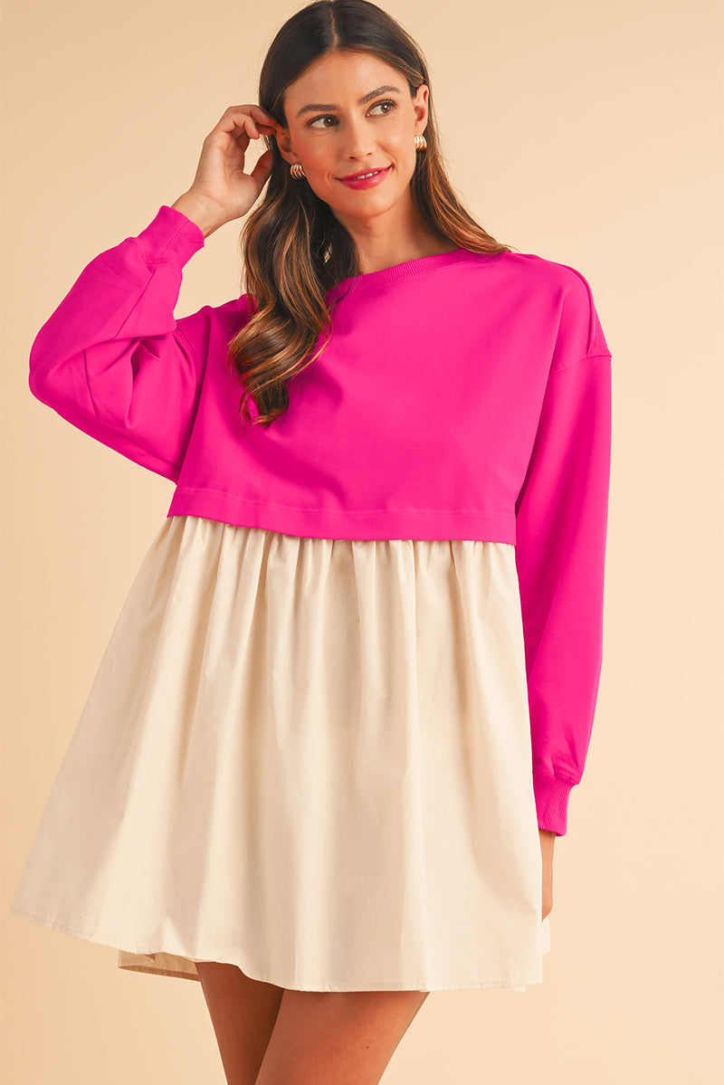 *WEBSITE EXCLUSIVE* Laurel Sweatshirt Flowy Pleated Mini Dress