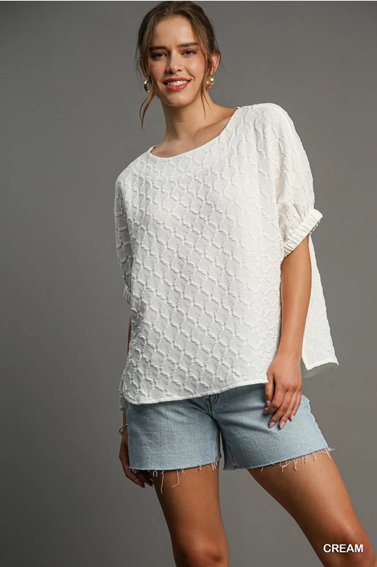 *Available in Store* Off White Textured Top