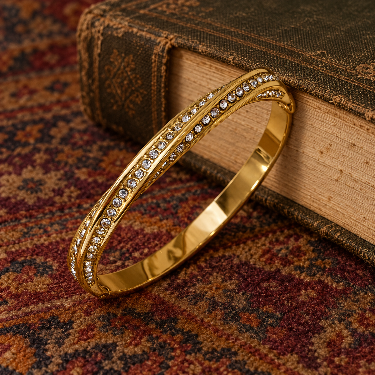 Wrapped Diamond Look Bracelet