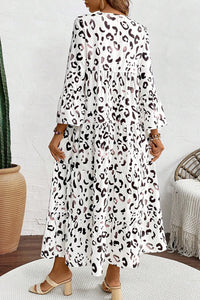 *Website Exclusive* Waverley White Leopard Print Maxi Dress