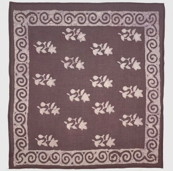 Block Print Scarf: Dark Mauve