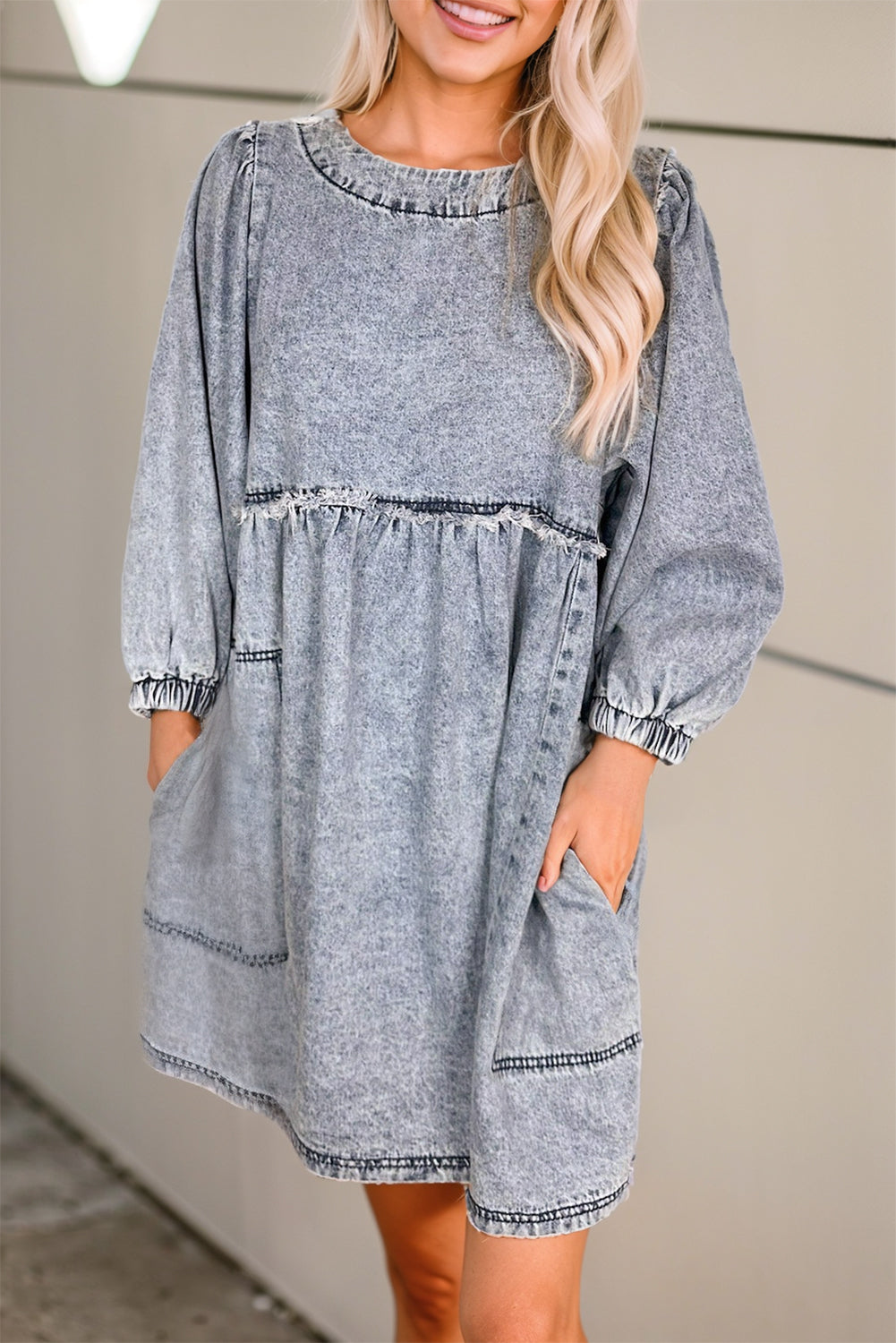 *WEBSITE EXCLUSIVE*  Loose Fit Denim Mini Dress