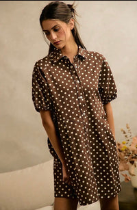 Brown Polka Dot Dress