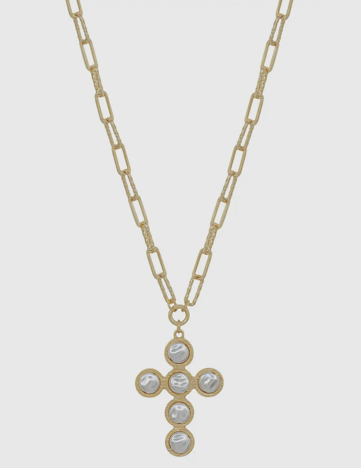 Pearl Cross Necklace