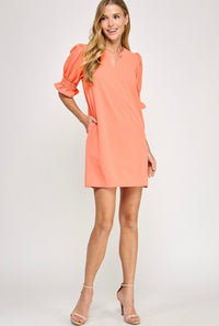 Available in Store! Salmon Shift Dress