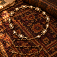 Champagne OR Black Gem Chain Belt (FW)